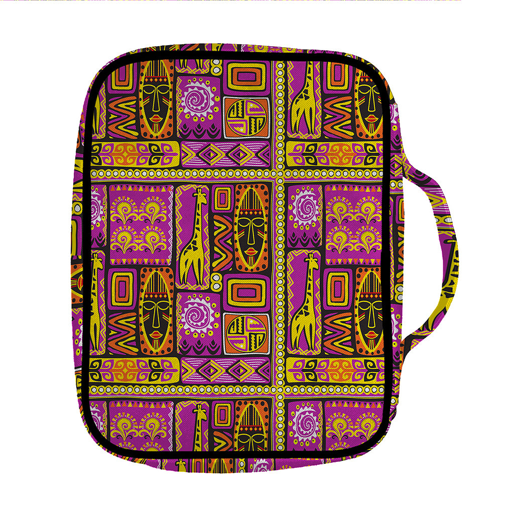African Ethnic Tribal Inspired Print Front Pocket Bible Bag