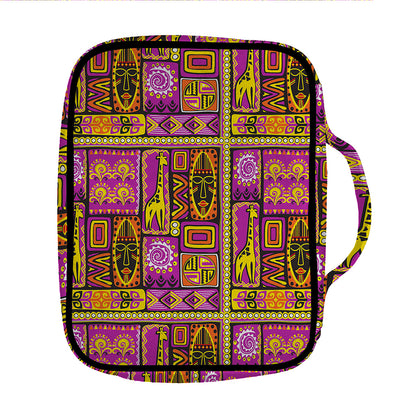 African Ethnic Tribal Inspired Print Front Pocket Bible Bag