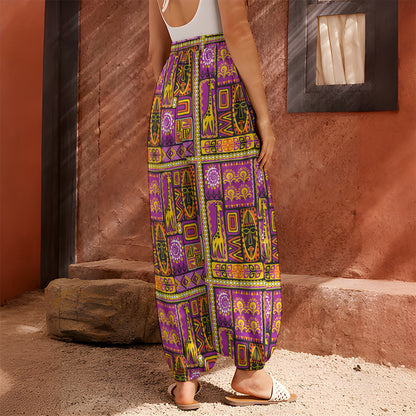 African Ethnic Tribal Inspired Print Harem Pants