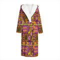 African Ethnic Tribal Inspired Print Hooded Bathrobe