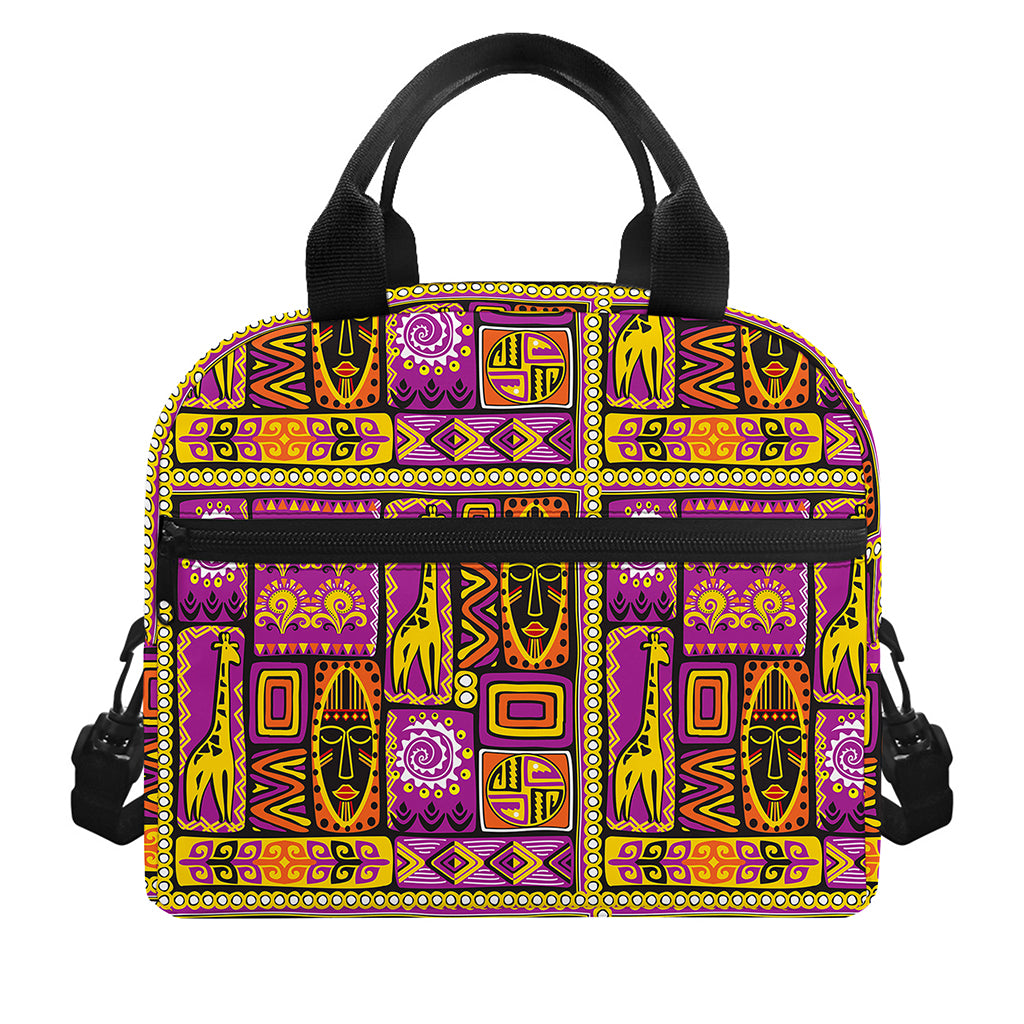 African Ethnic Tribal Inspired Print Insulated Lunch Bag