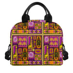 African Ethnic Tribal Inspired Print Insulated Lunch Bag