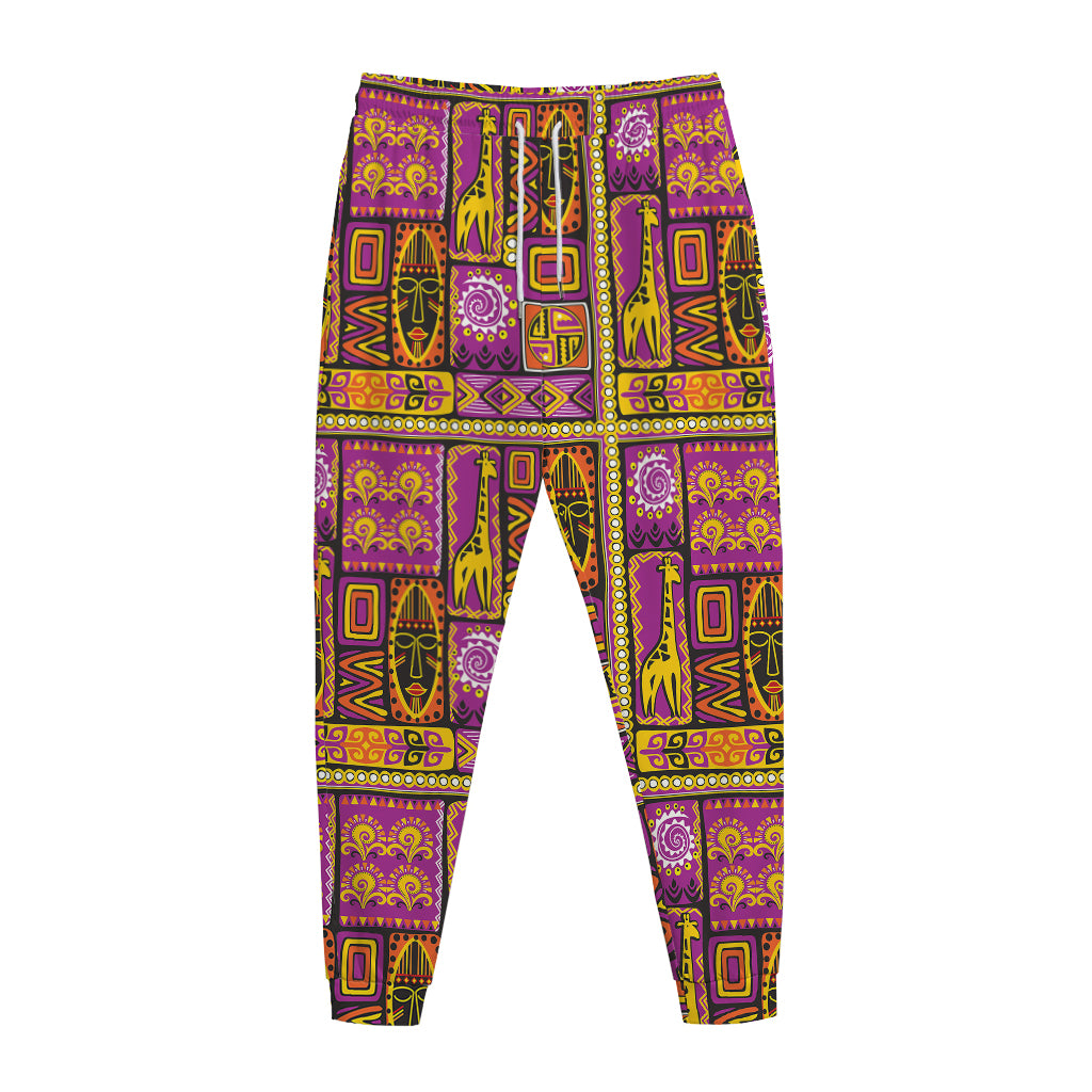 African Ethnic Tribal Inspired Print Jogger Pants