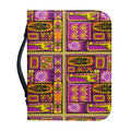 African Ethnic Tribal Inspired Print Leather Bible Cover