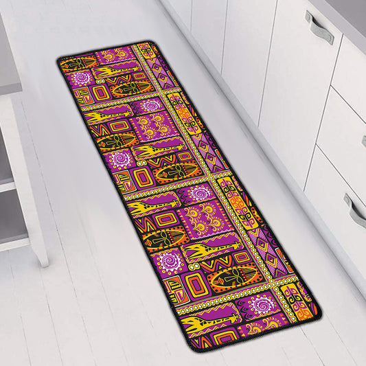 African Ethnic Tribal Inspired Print Long Kitchen Mat