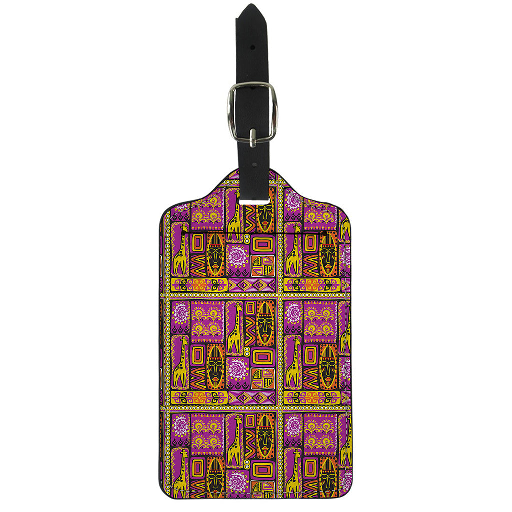 African Ethnic Tribal Inspired Print Luggage Tag