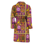 African Ethnic Tribal Inspired Print Men's Bathrobe