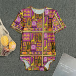 African Ethnic Tribal Inspired Print Men's Bodysuit