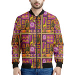 African Ethnic Tribal Inspired Print Men's Bomber Jacket