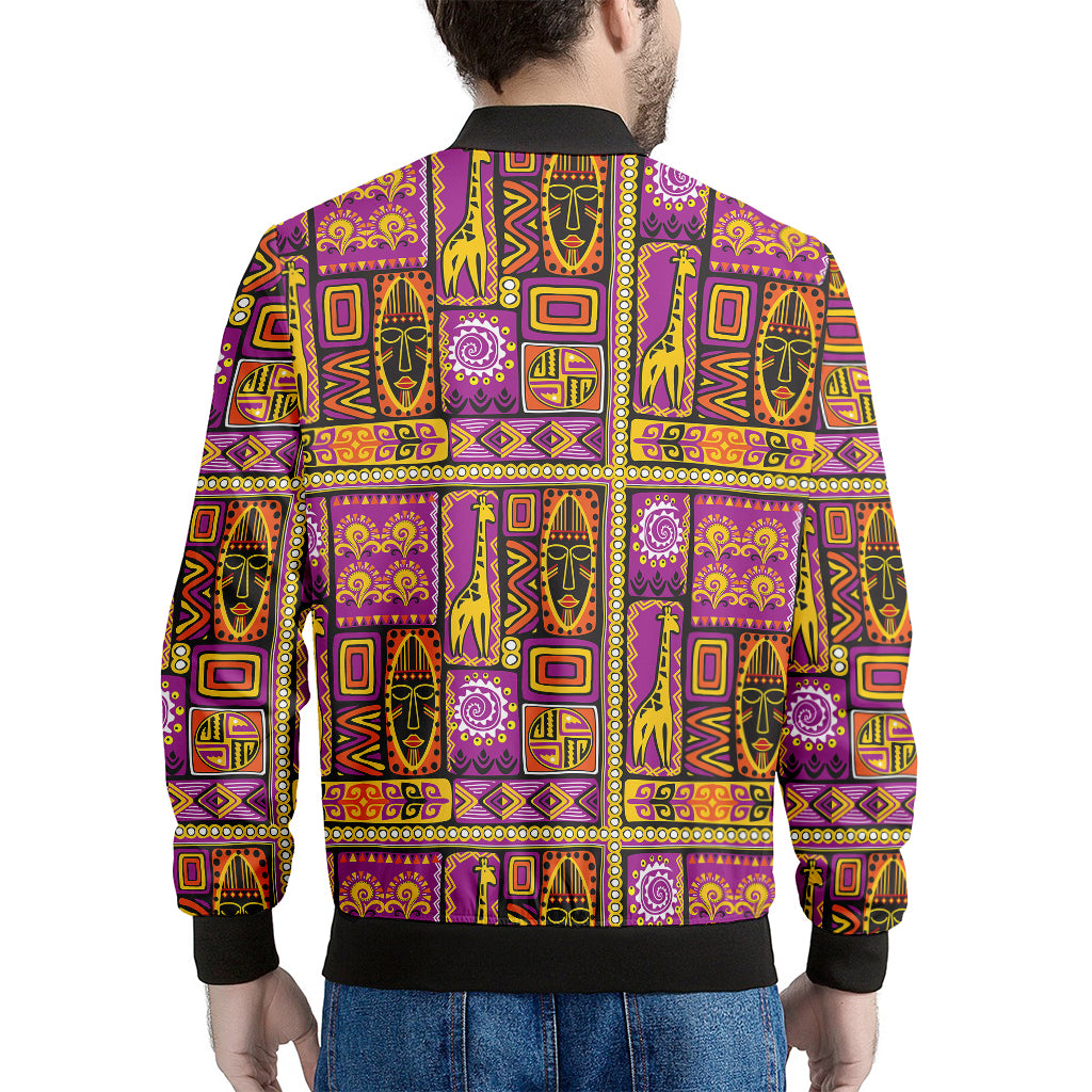 African Ethnic Tribal Inspired Print Men's Bomber Jacket