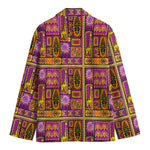 African Ethnic Tribal Inspired Print Men's Cotton Blazer