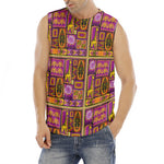 African Ethnic Tribal Inspired Print Men's Fitness Tank Top