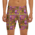 African Ethnic Tribal Inspired Print Men's Long Boxer Briefs