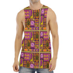 African Ethnic Tribal Inspired Print Men's Muscle Tank Top