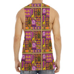 African Ethnic Tribal Inspired Print Men's Muscle Tank Top