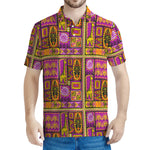 African Ethnic Tribal Inspired Print Men's Polo Shirt