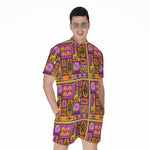 African Ethnic Tribal Inspired Print Men's Rompers