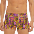 African Ethnic Tribal Inspired Print Men's Short Boxer Briefs