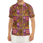 African Ethnic Tribal Inspired Print Men's Short Sleeve Rash Guard