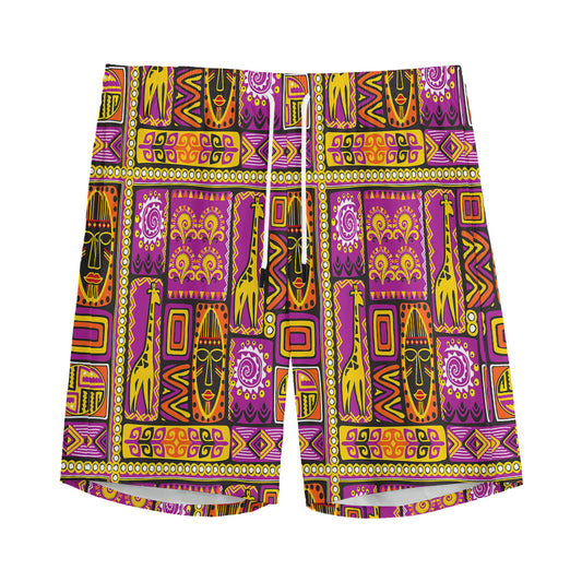 African Ethnic Tribal Inspired Print Men's Sports Shorts