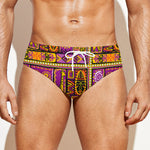 African Ethnic Tribal Inspired Print Men's Swim Briefs