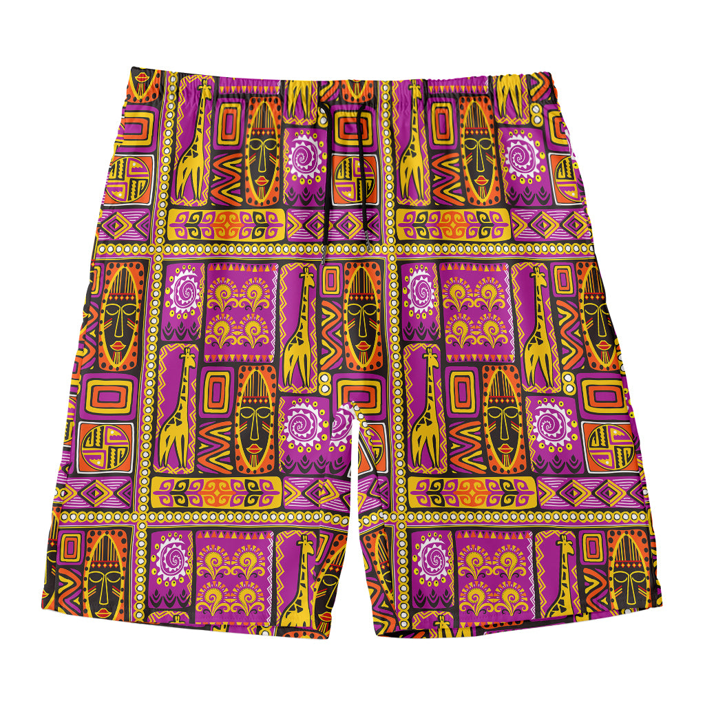 African Ethnic Tribal Inspired Print Men's Swim Trunks