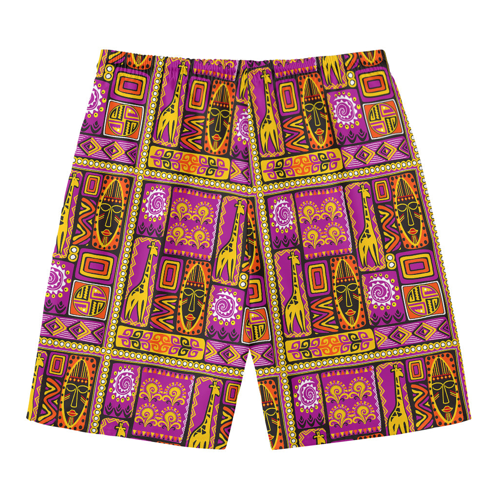 African Ethnic Tribal Inspired Print Men's Swim Trunks