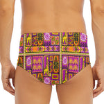 African Ethnic Tribal Inspired Print Men's Triangle Swim Briefs
