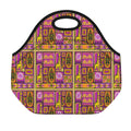 African Ethnic Tribal Inspired Print Neoprene Lunch Bag