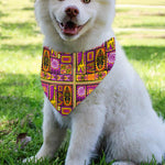 African Ethnic Tribal Inspired Print Over The Collar Dog Bandana