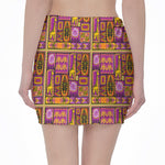 African Ethnic Tribal Inspired Print Pencil Mini Skirt