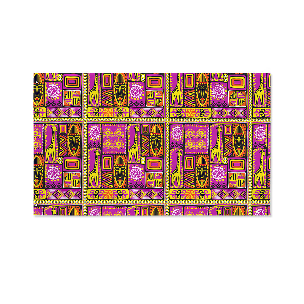 African Ethnic Tribal Inspired Print Polyester Flag