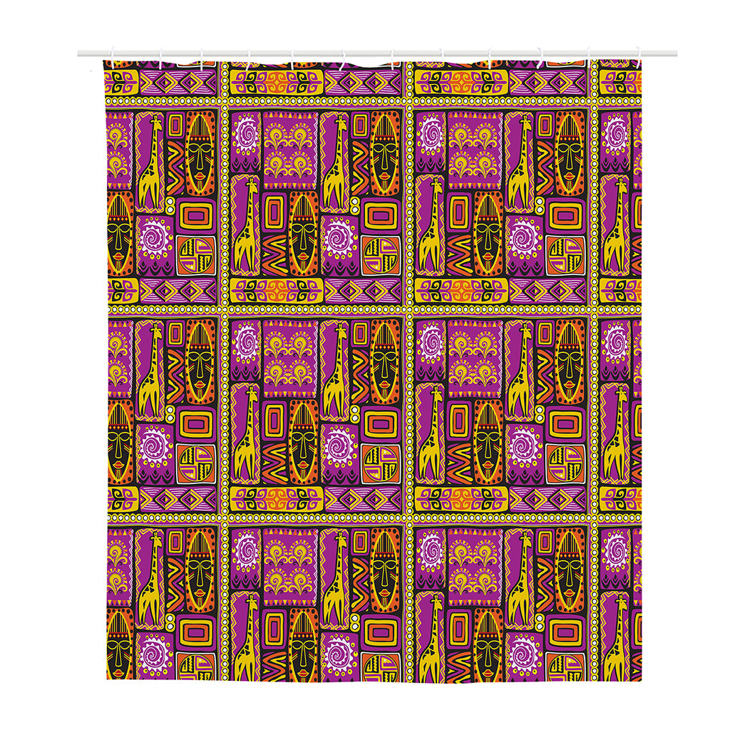African Ethnic Tribal Inspired Print Polyester Shower Curtain