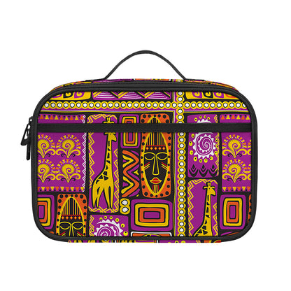 African Ethnic Tribal Inspired Print Portable Lunch Bag
