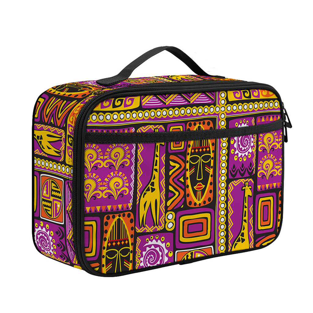 African Ethnic Tribal Inspired Print Portable Lunch Bag