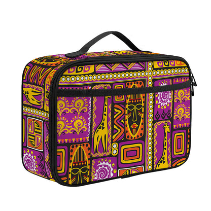 African Ethnic Tribal Inspired Print Portable Lunch Bag