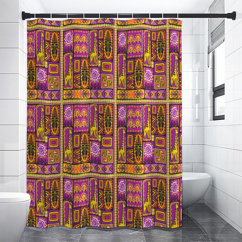 African Ethnic Tribal Inspired Print Premium Shower Curtain