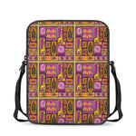 African Ethnic Tribal Inspired Print Rectangular Crossbody Bag