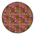 African Ethnic Tribal Inspired Print Round Floor Mat