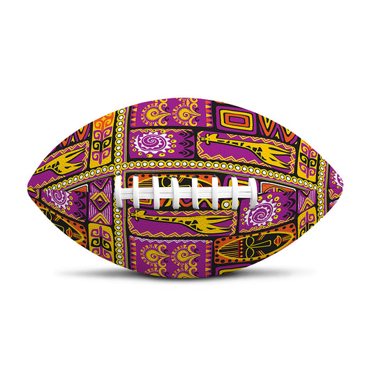 African Ethnic Tribal Inspired Print Rugby Ball