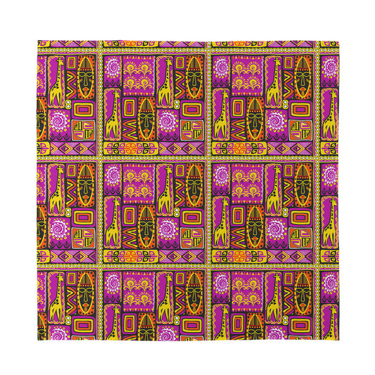 African Ethnic Tribal Inspired Print Silk Bandana
