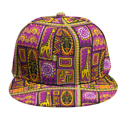 African Ethnic Tribal Inspired Print Snapback Cap