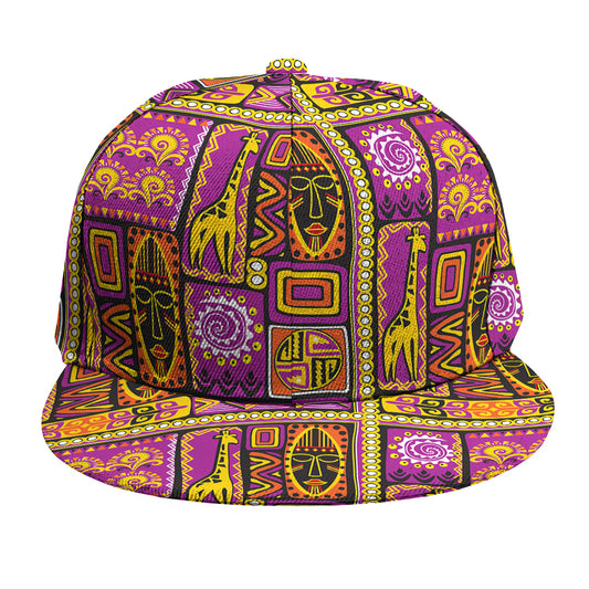 African Ethnic Tribal Inspired Print Snapback Cap