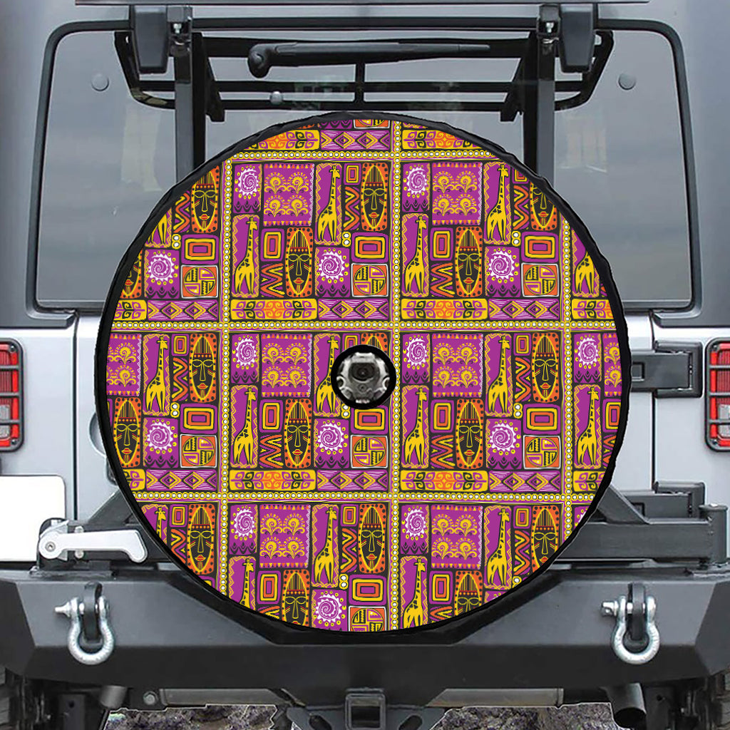 African Ethnic Tribal Inspired Print Tire Cover With Camera Hole
