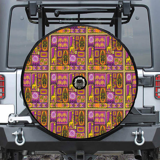 African Ethnic Tribal Inspired Print Tire Cover With Camera Hole