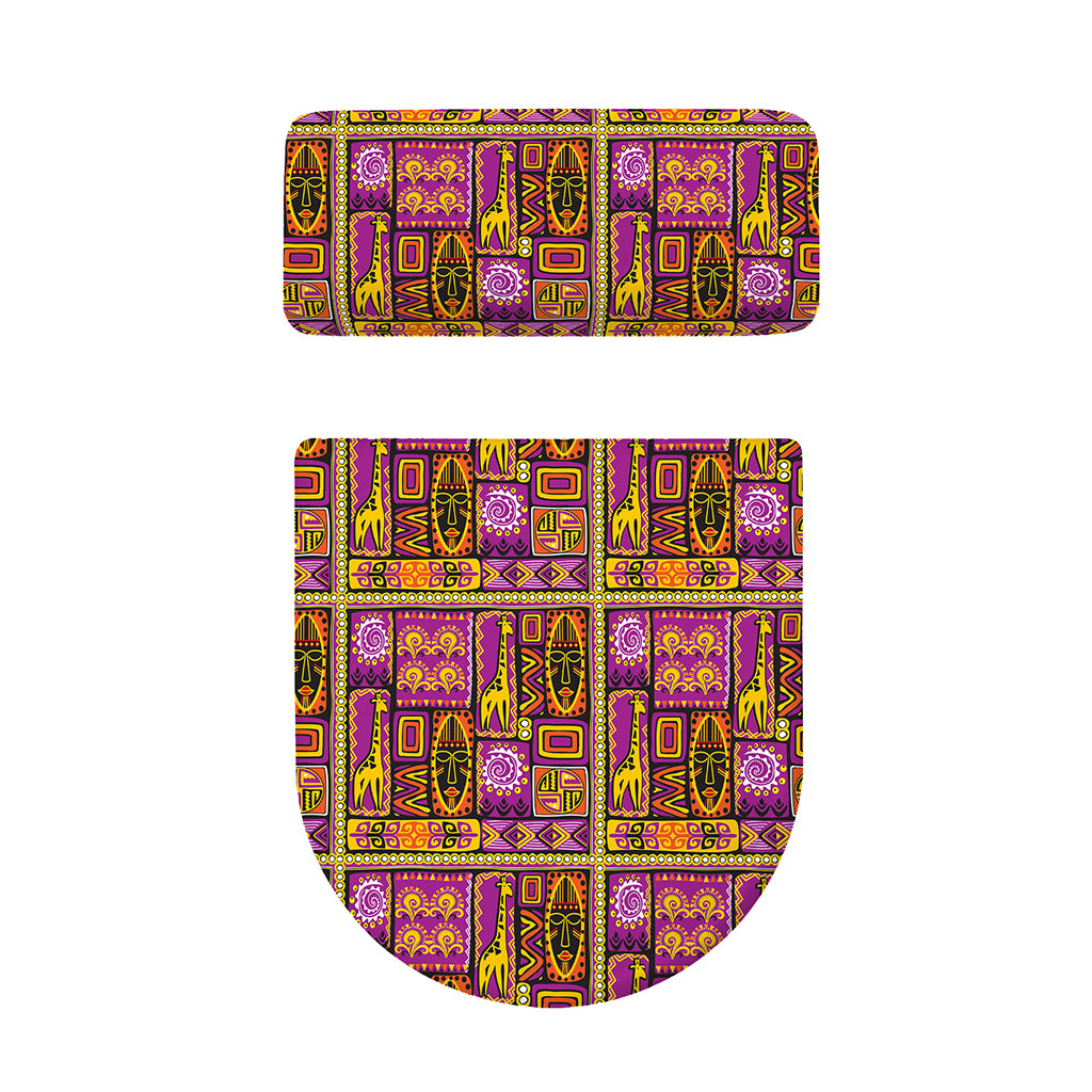African Ethnic Tribal Inspired Print Toilet Lid And Tank Cover Set