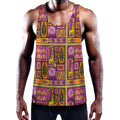 African Ethnic Tribal Inspired Print Men's Workout Tank Top