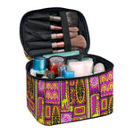 African Ethnic Tribal Inspired Print Travel Makeup Bag