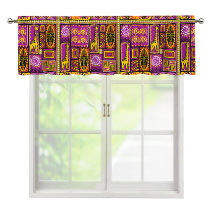 African Ethnic Tribal Inspired Print Window Valance