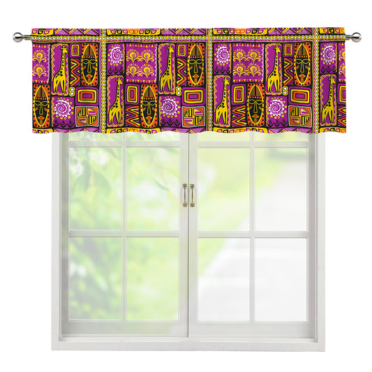 African Ethnic Tribal Inspired Print Window Valance